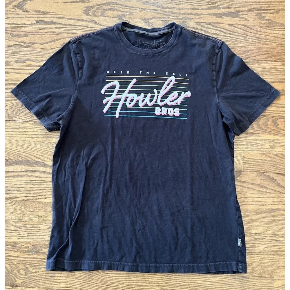 Howler‎ Bros Beach Club T-Shirt Men's Size L Black Heed The Call